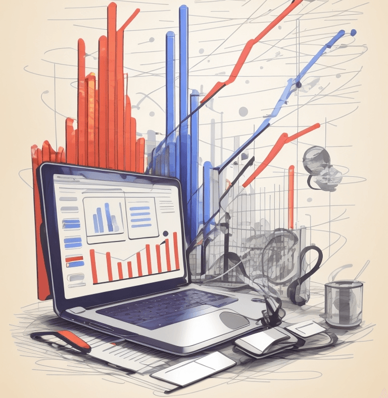 A chart displaying organic traffic growth over time, symbolizing the seo growth of a blog.